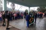 Militares da Patrulha Rural participam de atividade cívica em escola