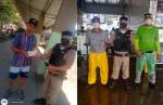 Polícia Militar e Sindcomércio distribuem máscaras para lafaietenses