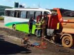 Colisão entre ônibus e caminhão é registrada na MG-030 nesta quinta-feira